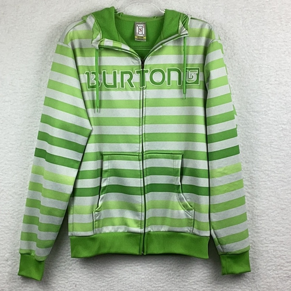 Burton Dry Ride Men’s Small Full Zip Lime Green Hoodie.